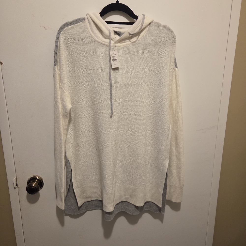 T by Talbots Lightweight Hoodie Sweater NWT Sz L Petite LP